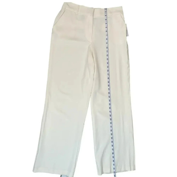 BCX NWT Off White Women's Wide Leg Pants Size Large Elastic Waist Small Flaw - Picture 4 of 10